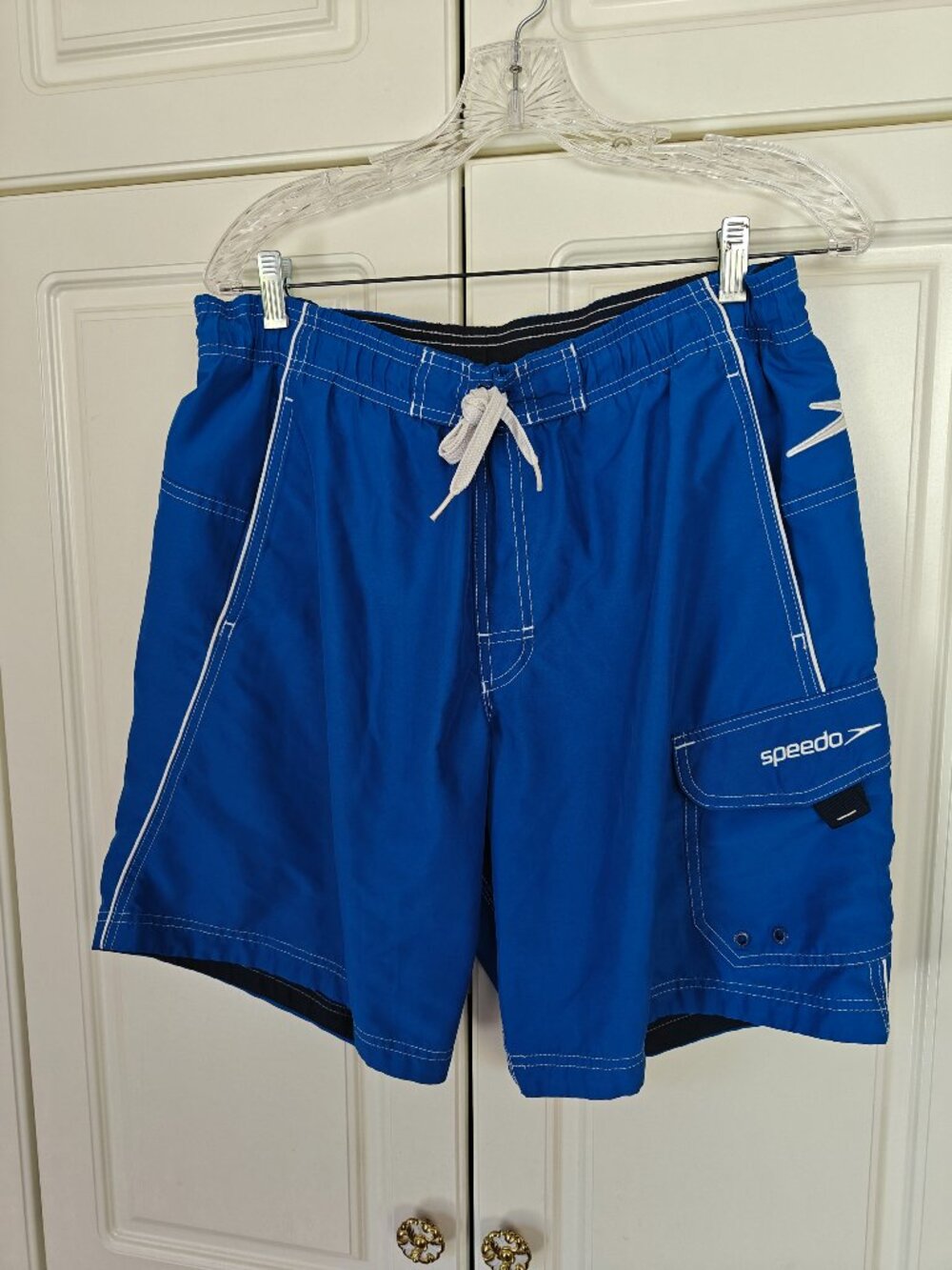 Speedo Men's Blue Swim Shorts, Size Medium